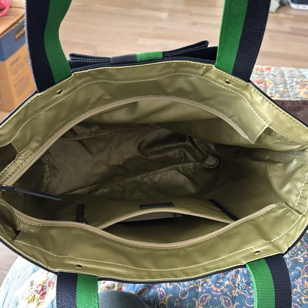 Navy and green Kate Spade tote bag - Picture 5 of 8